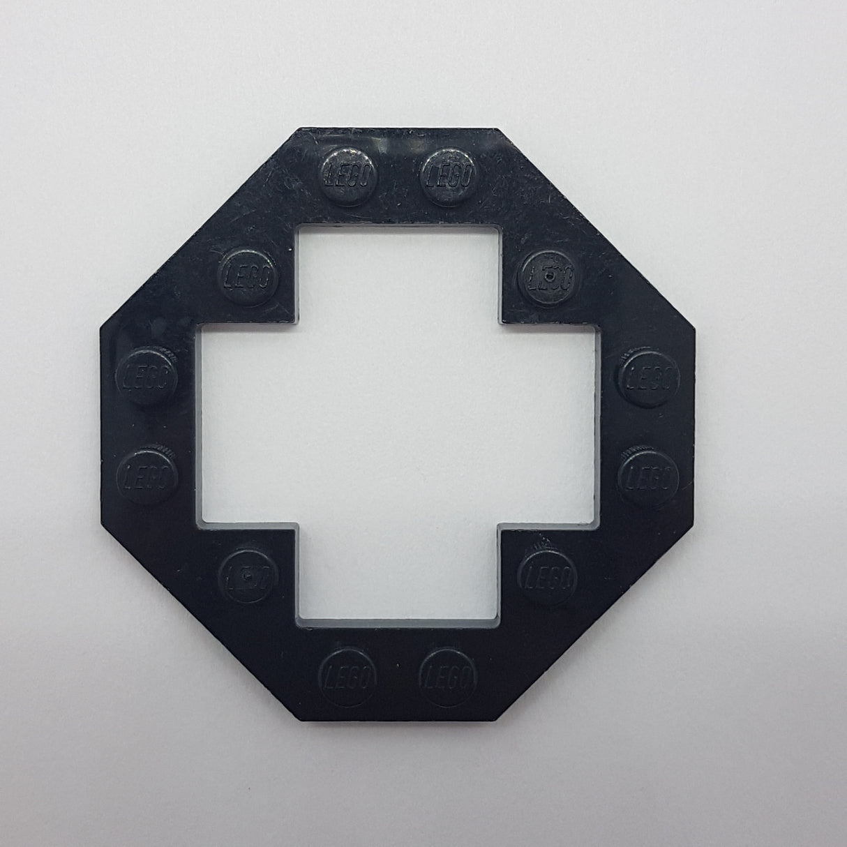 6x6 modifizierte Platte oktagonal achteckig mit 4x4 offene Mitte, schwarz black
