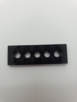 2x6 Technik Platte mit 5 Löchern schwarz black