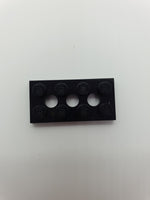 2x4 Technik Platte mit 3 Löchern schwarz black