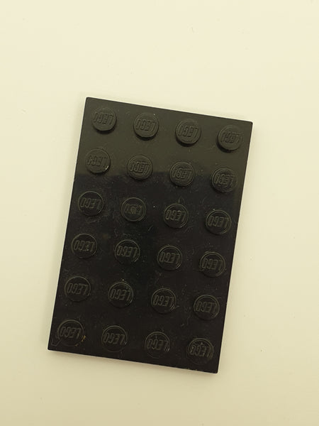 4x6 Platte schwarz black