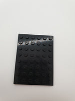 6x8 Platte schwarz black