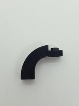 1x3x2 Halbbogenstein rund schwarz black