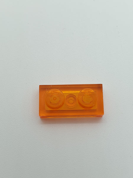 1x2 Platte transparent orange