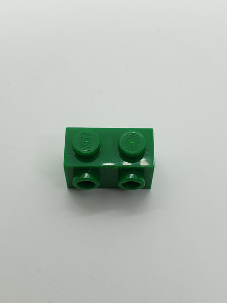 1x2 modifizierter Stein mit 2 Noppen an einer Seite grün