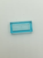 1x2 Fliese transparent azurblau