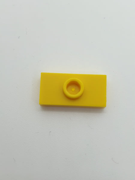 1x2 modifizierte Fliese/Platte mit Noppe mit Nut gelb