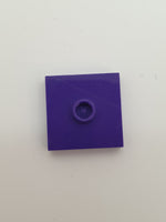 2x2 Fliese modifiziert mit einer Noppe lila dark purple