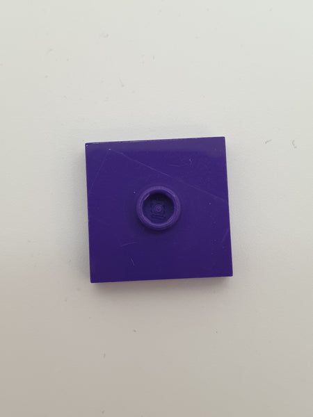 2x2 Fliese modifiziert mit einer Noppe lila dark purple