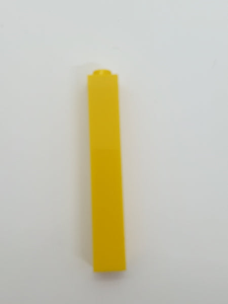 1x1x5 Stein / Pfahl geschlossene solide Noppe gelb