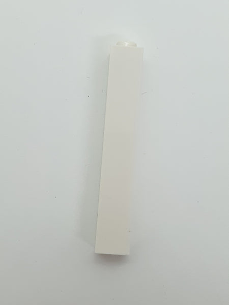 1x1x5 Stein / Pfahl geschlossene solide Noppe weiß white