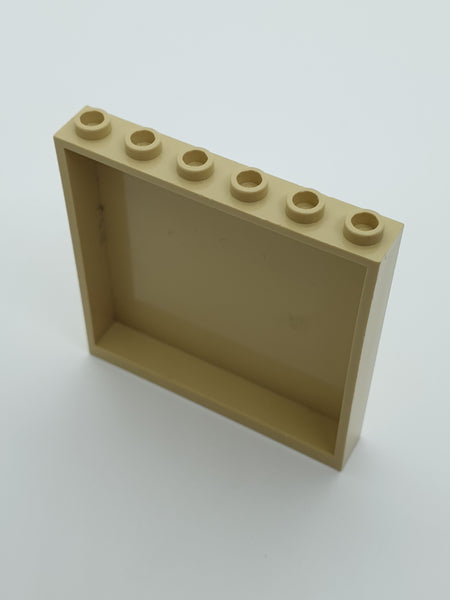 1x6x5 Wandelement Rahmen beige tan