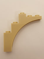 1x5x4 Halbbogenstein ohne Support (Continuous Bow) beige tan