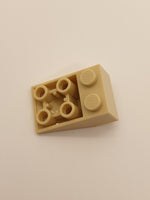 2x3 Invertstein 25° mit Verbindung zwischen den Noppen beige tan