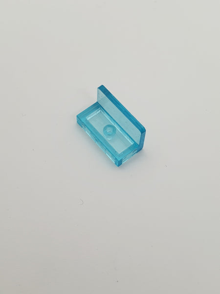 1x2x1 modifizierte Fliese Wandelement runde Ecken transparent hellblau trans light blue