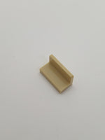 1x2x1 modifizierte Fliese Wandelement runde Ecken beige tan