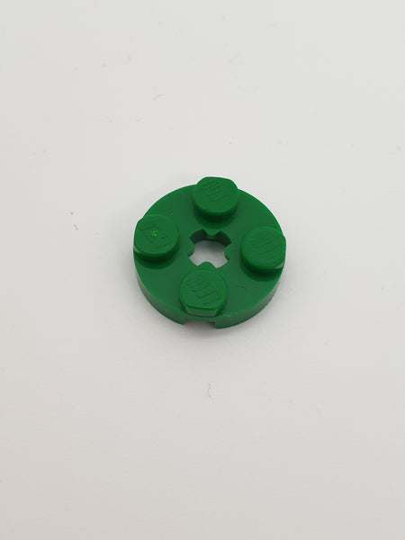 2x2 Rundplatte mit Achsenloch (+) grün