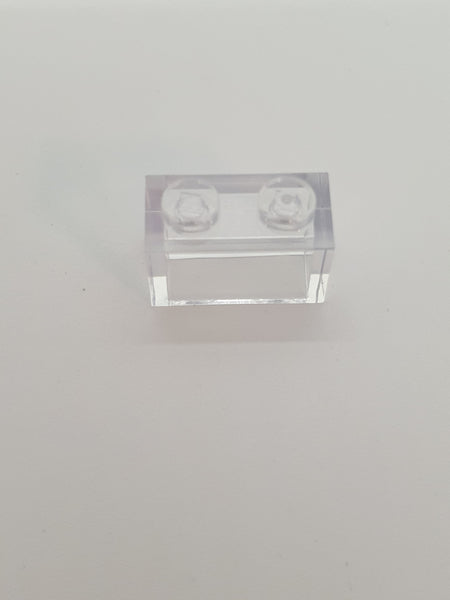 NEU 1x2 Stein transparent weiß trans clear ohne tube
