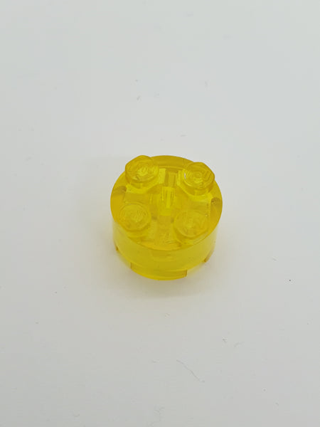 2x2 Rundstein transparent gelb