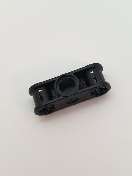 3L Achs- Pinverbinder senkrecht mit mittlerem Pinloch schwarz black