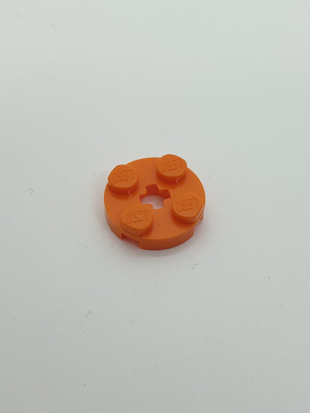 2x2 Rundplatte mit Achsenloch (+) orange