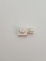 1x1 Platte mit offenem O-Clip horizontal weiß white