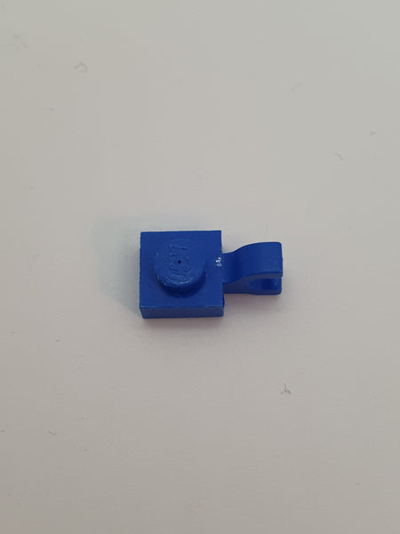 1x1 Platte mit offenem O-Clip horizontal blau