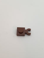 1x1 Platte mit U-Clip dünn vertikal neubraun reddish brown