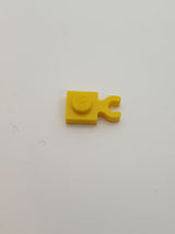 1x1 Platte mit O-Clip dünn vertikal gelb