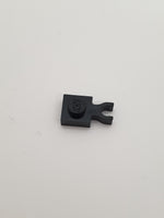 1x1 Platte mit O-Clip dünn vertikal schwarz black