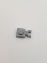 1x1 Platte mit U-Clip dünn vertikal neuhellgrau