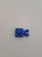 1x1 Platte mit U-Clip dick vertikal blau