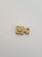 1x1 Platte mit U-Clip dünn vertikal beige tan