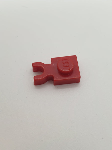 1x1 Platte mit U-Clip dünn vertikal rot