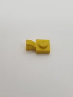 1x1 Platte mit offenem O-Clip horizontal gelb