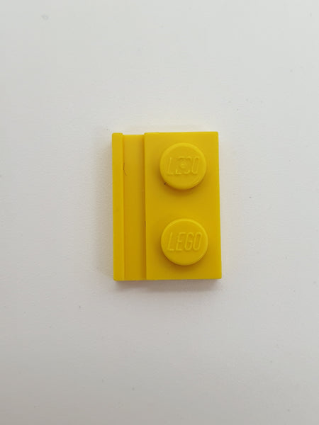 1x2 modifizierte Platte mit Schiene gelb