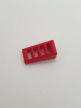 1x2x2/3 Dachstein mit 4 Gitter rot