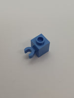 1x1 Stein mit Clip vertikal mittelblau