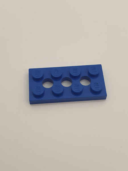 2x4 Technik Platte mit 3 Löchern blau