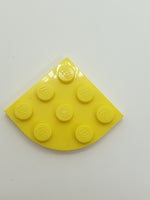 3x3 Kreis 1/4 Eckplatte / Rundplatte hellgelb bright light yellow