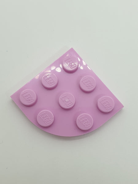 3x3 Kreis 1/4 Eckplatte / Rundplatte rosa bright pink