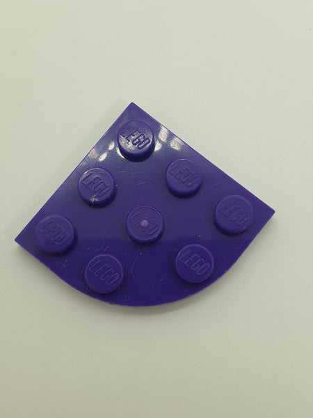 3x3 Kreis 1/4 Eckplatte / Rundplatte lila dark purple