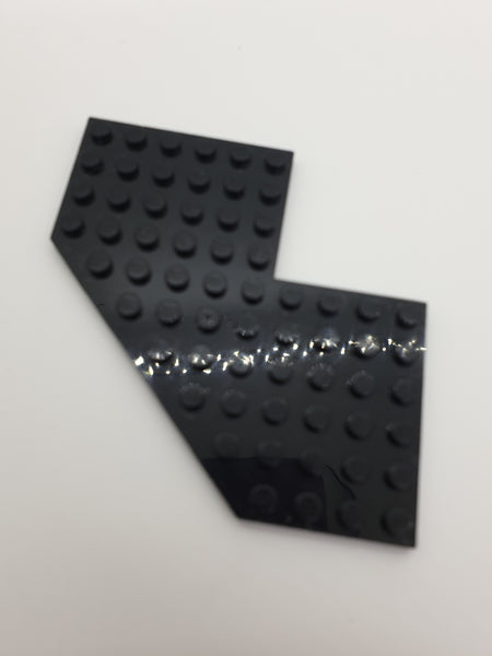 10x10 Eckplatte ohne Ecke schwarz black