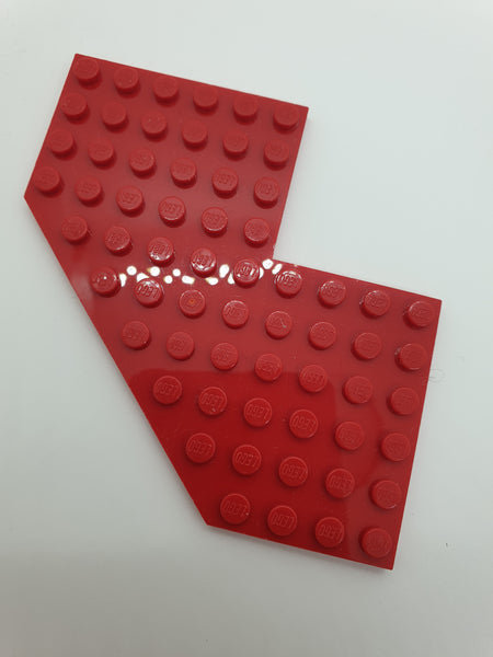 10x10 Eckplatte ohne Ecke rot