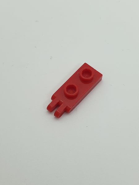 1x2 Scharnierplatte 2 Finger geschlossene Noppen rot