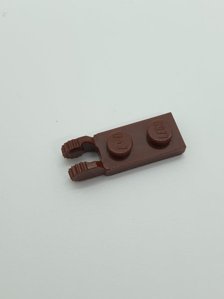 1x2 Scharnierplatte mit 2 Fingern mit Nut neubraun reddish brown