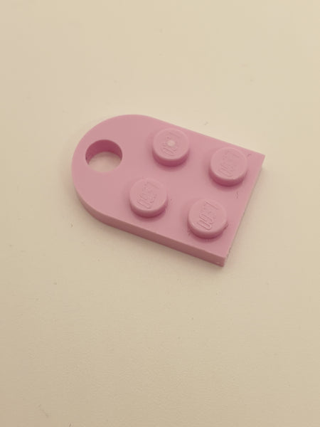 2x2 modifizierte Platte mit Loch rosa bright pink