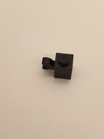 1x1 Stein mit Clip horizontal schwarz black