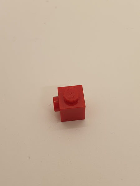 1x1 modifizierter Stein mit Noppe rot