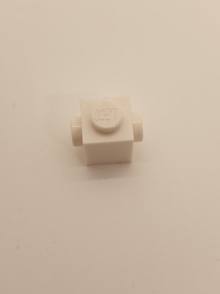 1x1 modifizierter Stein mit 2 Noppen weiß white