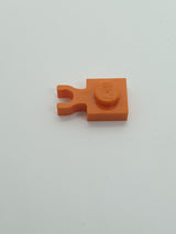 1x1 Platte mit O-Clip dick vertikal orange